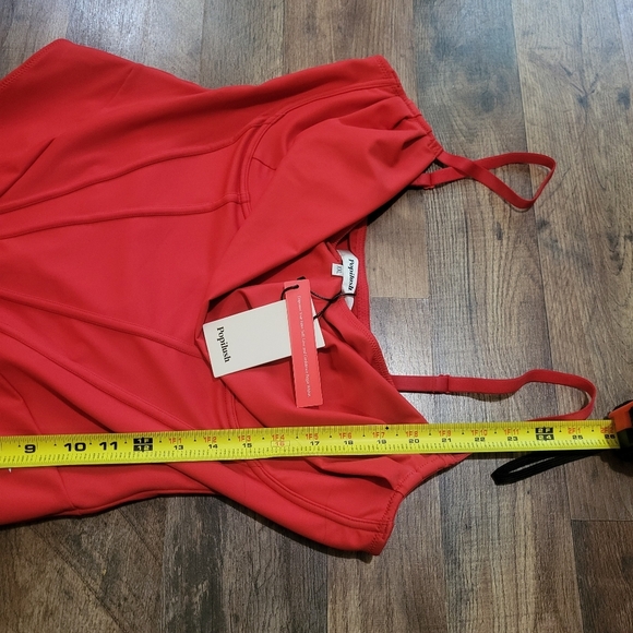 Popilush Women's Red Corset Cowl Neck Shapewear Tummy Control Bodysuit Size XXL - Picture 9 of 11